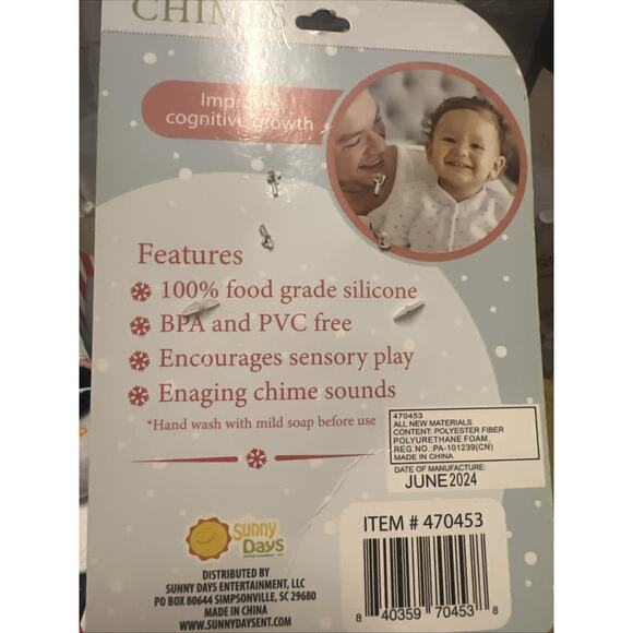 Sunny Days Reindeer Chime Teether Baby Toy - Christmas - Picture 4 of 4